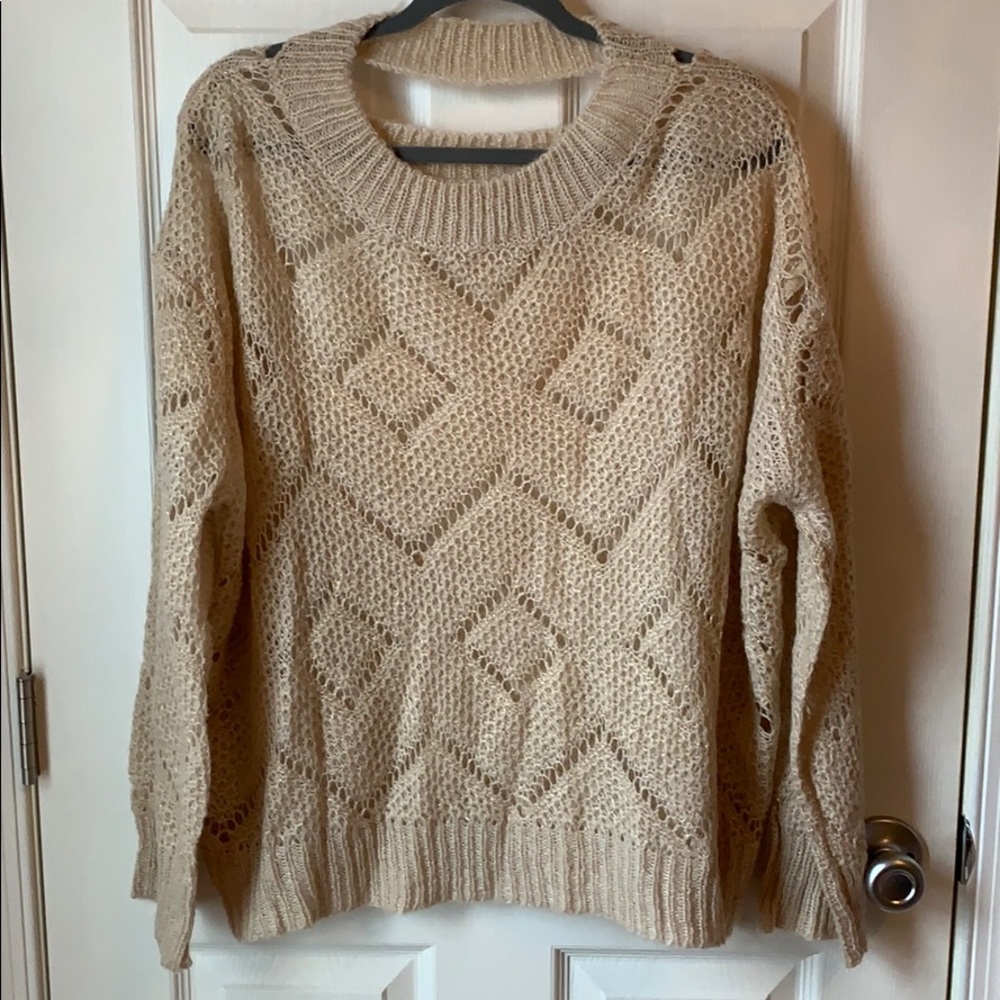 GOODNIGHT MACAROON CUTOUT SCALLOP SWEATER